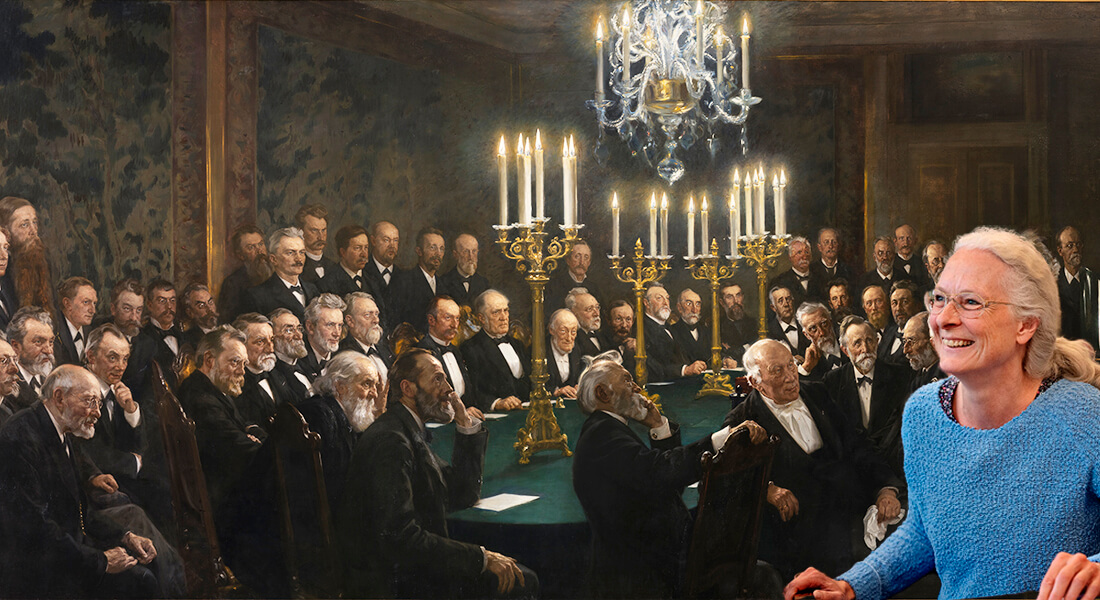 P.S. Krøyer's maleri 'Et møde i Videnskabernes Selskab', fra Wikipedia.org
